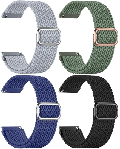 Epova Uhrenarmband 22mm Kompatibel mit Garmin Venu 3 Armband - Garmin Venu 2 Armband Venu 4, Geflochtenes Nylon Armbänder für Forerunner 255 265 965 Vivoactive 4, Sport Band für Amazfit Balance