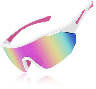 MELLIEX Fahrradbrille Damen, Schnelle Brille Herren Polarisiert UV400 Sportbrille Ultraleicht Outdoor Sport Sonnenbrille für MTB Rennrad Radfahren Laufen