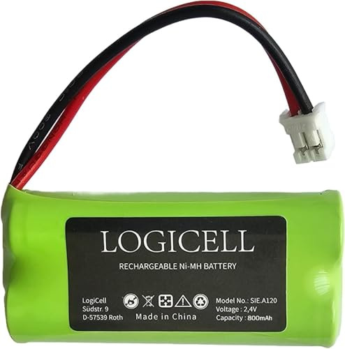 800mAh Power LogiCell NI-MH Akku für Siemens Gigaset A26 AS 15 AS140 A12 A14 A16 A24 A120 A140 A150 A160 A165 A240 A245 A260 A265 A345 Trio AS150 / T-Com Sinus 100 / v30145-k1310-x359
