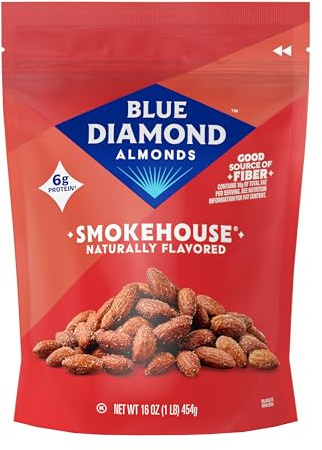Blue Diamond Almonds Smokehouse Flavored Snack Nuts, 16 oz, Pack of 1