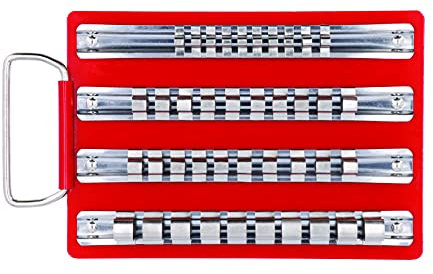 Laser 2789 Socket Rail Rack - Small, Red