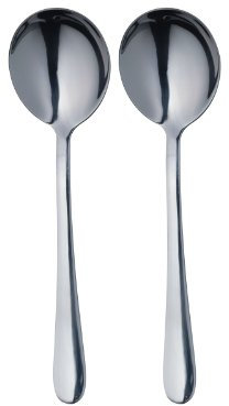 MasterClass Stainless Steel Soup Spoons, 17.5 cm (Set of 2)