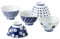 Saikai Pottery 13303 Indigo Reisschalen-Sortiment, rund, leicht, 5-teilig
