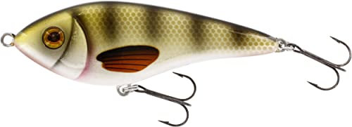 Westin Swim 12cm 53g suspending - Jerkbait zum Spinnfischen auf Hecht & Zander, Hechtjerkbait, Hechtköder zum Jerkbaitangeln, Farbe:Crystal Perch
