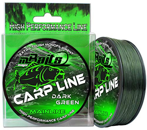 Angel-Berger Magic Baits Carp Line Dark Green Mainline Angelschnur Monofile Schnur (300m, 0,35mm)