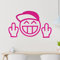 KIWISTAR Fuck you smile Boy - Cap Mittelfinger Wandtattoo in 6 Größen - Wandaufkleber Wall Sticker - Dekoration, Küche, Wohnzimmer, Schlafzimmer, Badezimmer