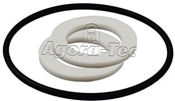 Agora-Tec® at-Wasserfilter Dichtungs-Set für at-Wasserfilter klein und groß (blau) mit Max. Betriebsdruck von 8 bar als Vorfilter für Hauswasserwerke und Hauswasseraotomaten