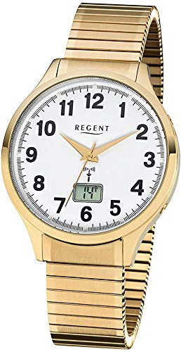 REGENT Herren-Uhren Analog Funk One Size Gold 32018687