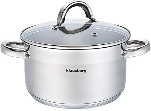 Klausberg 11,5 Liter 30 x 18cm Edelstahl Rostfrei Premium Topf Kasserolle mit Deckel