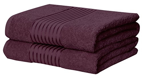 Rapport Home Windsor 2-Piece Towel Bale, 100% Cotton-Plum, Combed, 140 x 90 x 1 cm