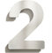 Numéro de maison 2 – acier inox – résistant aux intempéries – avec matériel de montage – plaque signalétique – N.02.E