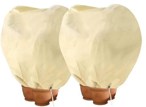 Hydrogarden Housse hivernage pour Plantes, Housse d'hivernage Non tissée 80 g/m² Protection Contre Le Gel des Plantes en Pots et rosiers (180x120cm) - 2 pièces
