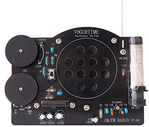 AM FM Radio Kit Soldering Project Kit for Learning Practicing Teaching Electronics by VOGURTIME, New Version