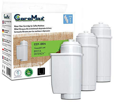 Pack of 3 CareMax CCF-004 Coffee Machine Water Filters Compatible with Brita Intenza Bosch TZ7003, Siemens, Neff, Gaggenau