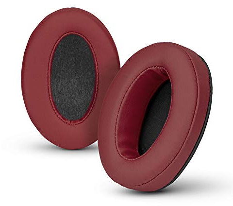 Brainwavz Angled Memory Foam Earpad - Suitable for Large Over The Ear Headphones - AKG, HifiMan, ATH, Philips, Fostex (Dark Red)