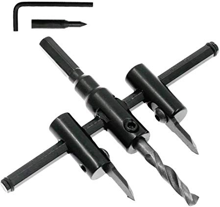 Luomorgo 1 3/16 a 4 3/4 sega a tazza regolabile Circle Cutter Drill Bit Tool Saw taglio rotondo per cartongesso legno