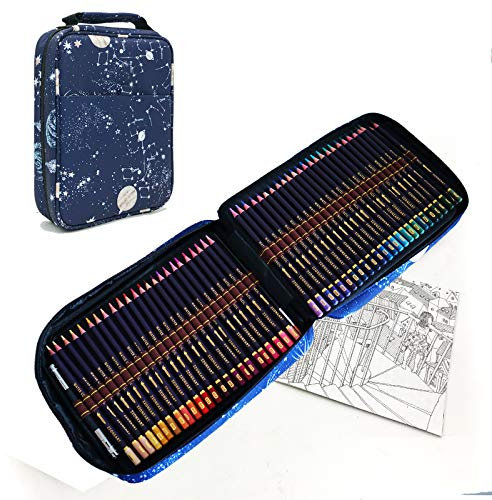 YJYHART Buntstifte Zeichnen Bleistift Set,120 Aquarellstifte im Set mit Reißverschluss-Tasche,Wasservermalbare Stifte für Aquarellmalerei,Ideales Set für Künstler, Anfänger, Erwachsene