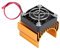 Vbest life 1/10 RC Aluminum Alloy Heat Sink With Cooling Fan for 540/550 / 3650 Motor RC Car (Gold)