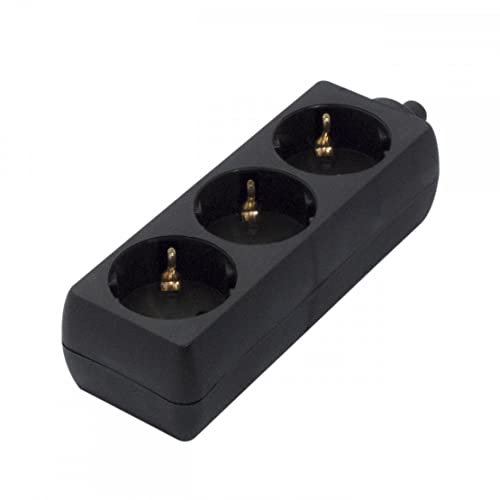 Bloc 3 x 16 A sans cordon - noir (SCH)