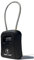 Iron Lock® Portable Key Lock Box and Wall Mount with Removable Cable Shackle Outdoor Waterproof 4 Digit Combination with Resettable Code with A B Switch Key Lockbox for Outside (Medium, Black)