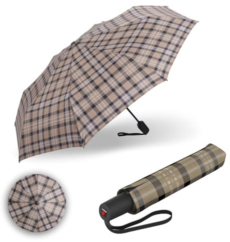 Knirps Regenschirm I.200 Medium Duomatic in 2PICNIC mit Schirmtasche I kleiner Taschenschirm mit Drucktaste I Regenschirm automatisch & kompakt I Taschenregenschirm leicht & sturmfest