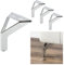 P17 | Modello NEW SIENA | SET 4 Piedi +16 Viti | Altezza 12,5 cm | Finitura: Cromo | Gambe per Divani, Mobili, Armadi, Poltrone