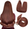 HotLulana Tape Extensions Echthaar Dunkelrotbraun Extensions Echthaar 24zoll/60cm 50g Invisible 100% Natürliche Tape in Extensions Echthaar Human Hair 20pcs Skin Weft Echthaar Extensions Tape #33.