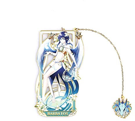 Genshin Impact Lesezeichen Venti/Tartaglia/Xiao Cartoon-Figuren Gedruckte Lesezeichen Mini-Karten (tuo)