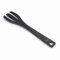 Lacor - 68269 - Forcella Forata Nera, Manico Lungo, Fibra di Legno, Naturale, Ecologico, Foro sospeso, Lavabile in Lavastoviglie, 29,5 cm, Nero
