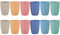 LuckyZone Unzerbrechlicher Weizenstrohbecher, 340 ml, wiederverwendbare Trinkgläser-Sets für Küche, Zuhause, spülmaschinenfest, BPA-frei und umweltfreundlich, 12 Stück/6 Farben