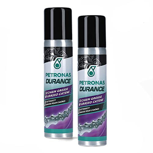 Petronas Durance Kit 2X Grasso Catene per Moto in Spray Lubrificante - Chain Grease - 2 Confezioni da 75 ml