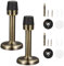 2 Pack Door Stoppers, Bronze Stainless Steel Wall Protector Home Door Stops with Rubber Buffer Bumper for Sound Dampening