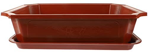 Yardwe Vaso Di Fiori Fioriera Contenitore Per Piantare Fiori Cassetta Per Piante Orto Vaso Per Piante Nero Porta Bonsai Indoor Flower Pot Vasi Succoso Plastica Ufficio Bacino Quadrato
