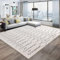 Leesentec Teppich Wohnzimmer Abstrakte Großer Teppiche Schoafzimmer Kurzfloriger Weiß Teppich für Wohnzimmer,Schoafzimmer,Esszimmer Raummatte,Beige/Elfenbein,200 x 250 cm