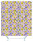 Whoiy Badewannenvorhang Blumen, Duschrollo für Dusche 165X180cm Polyester Duschvorhang Gelb Lila Waschbar Wasserdicht