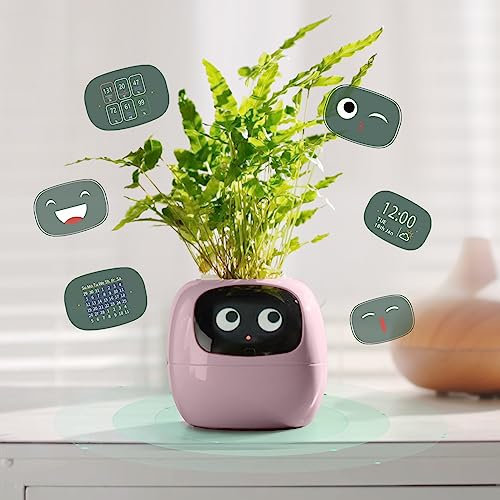Yoolax Pot de Fleurs Intelligent pour Plantes d'Intérieur, Jardin pour la Maison, Jardinage et Contrôle Amusants, Compatible avec les Appareils de Maison Intelligente, Cadeaux
