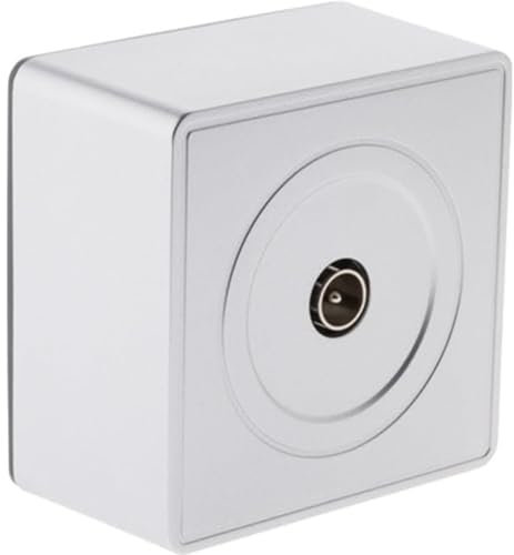 Zenitech - Toma TV de superficie D.9,52mm plata - Gama Vulco
