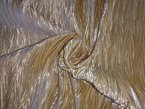 Satin Plissee Gold Farbe Stoff 147,3 cm breit