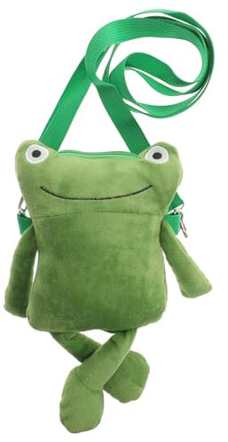 Frosch UmhäNgetasche Damen, PlüSch Handytasche Mit Geldbeutel, SüßEs Design FüR Alltag Und, Crossbody Tasche FüR Handy, GrüN
