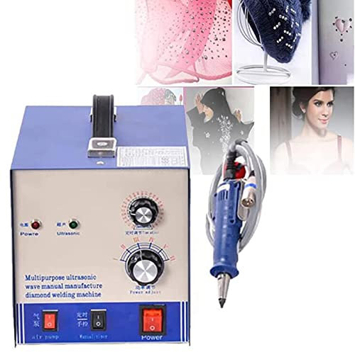 JOSKAA Rhinestone Applicator,Pearl Beads Setting Machine,300w 80pcs/Minultrasonic Hotfix Rhinestone Applicator,Crystal Bling Machine,No Need Glue Diy Beads Rhinestone Press Fixing Machine