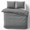 Cotton Castle Bettwäsche Bettgarnitur Bettbezug 100% Baumwolle 135x200 155x220 200x200 200x220, Farbe:Grau, Größe:200 x 220 cm