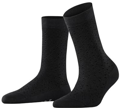 FALKE Damen Socken Tactile Dot W So Baumwolle Wolle gemustert 1 Paar, Schwarz Black 3000, 37-38