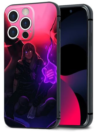 HWLHJJ Mahito JJK Cool Manga Theme Mobile Phone Case - Black Soft Silicone TPU Anime Case for iPhone 12 Mini