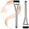 MKVZIYE 2pcs Pincel para base de maquillaje, corrector de base de maquillaje, pincel para base de maquillaje, pincel para polvo para base de maquillaje líquida de mujer, pincel plano