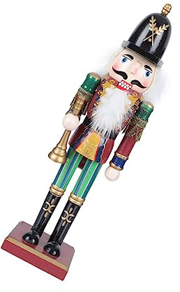 Anneome Holz Nussknacker Soldat Figur Weihnachtsdeko Klassischer Walnussknacker Puppen-schmuck Für Xmas Tischdekoration Wohnzimmer