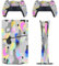 Retro 80er Jahre Memphis kompatibel mit PS5 Slim Konsole Skin und Controller Digital Edition Skins Set, präzise Passform und einfache Installation