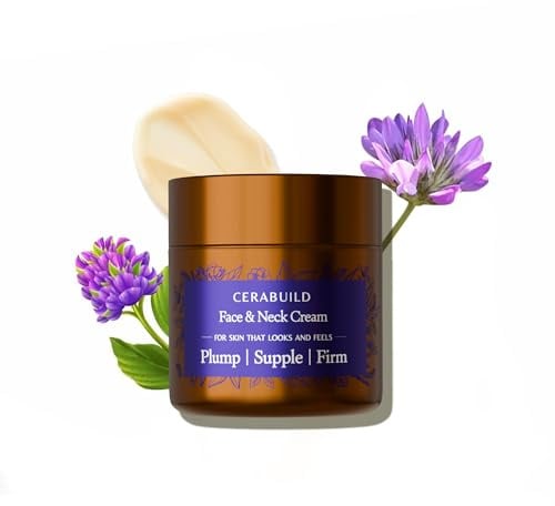 Cerabuild Face and Neck Cream | Intensely Hydrates & Smoothens Skin | Phytoceramide-Infused Skin Barrier Cream with Bakuchi Oil & Chebula | Plumping, Firming | Vegan | 50g