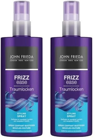 John Frieda Frizz Ease Traumlocken Tägliches Styling Spray - (200 ml) - verleiht natürlichen Locken Form, Elastizität und Sprungkraft (Packung mit 2)