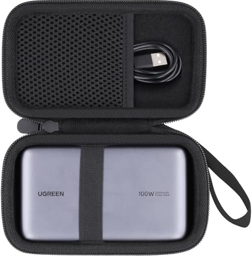 Aenllosi Housse pour Ugreen Nexode 100W Batterie Externe 20000mAh 25188 Power Bank,Non Compris Nexode Power Bank,Noir(Étui Uniquement) (Ugreen Nexode 100W 20000mAh)