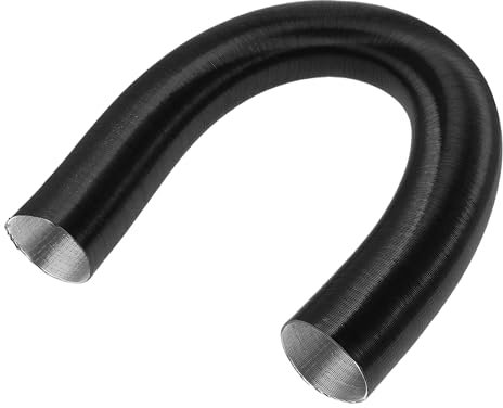 VekAuto 1 Pezzo Tubo Condotti Riscaldatore Auto 80mm ID Tubo di Aerazione Aria Calda Auto Camion RV Bus Van Barca Alluminio Foglio Nero 200 cm